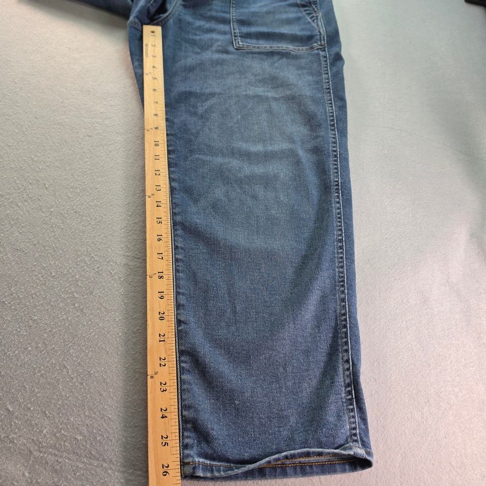 Madewell Denim Jogger Jeans Womens Large Blue Pull On Drawstring Patch Pockets - Picture 6 of 8